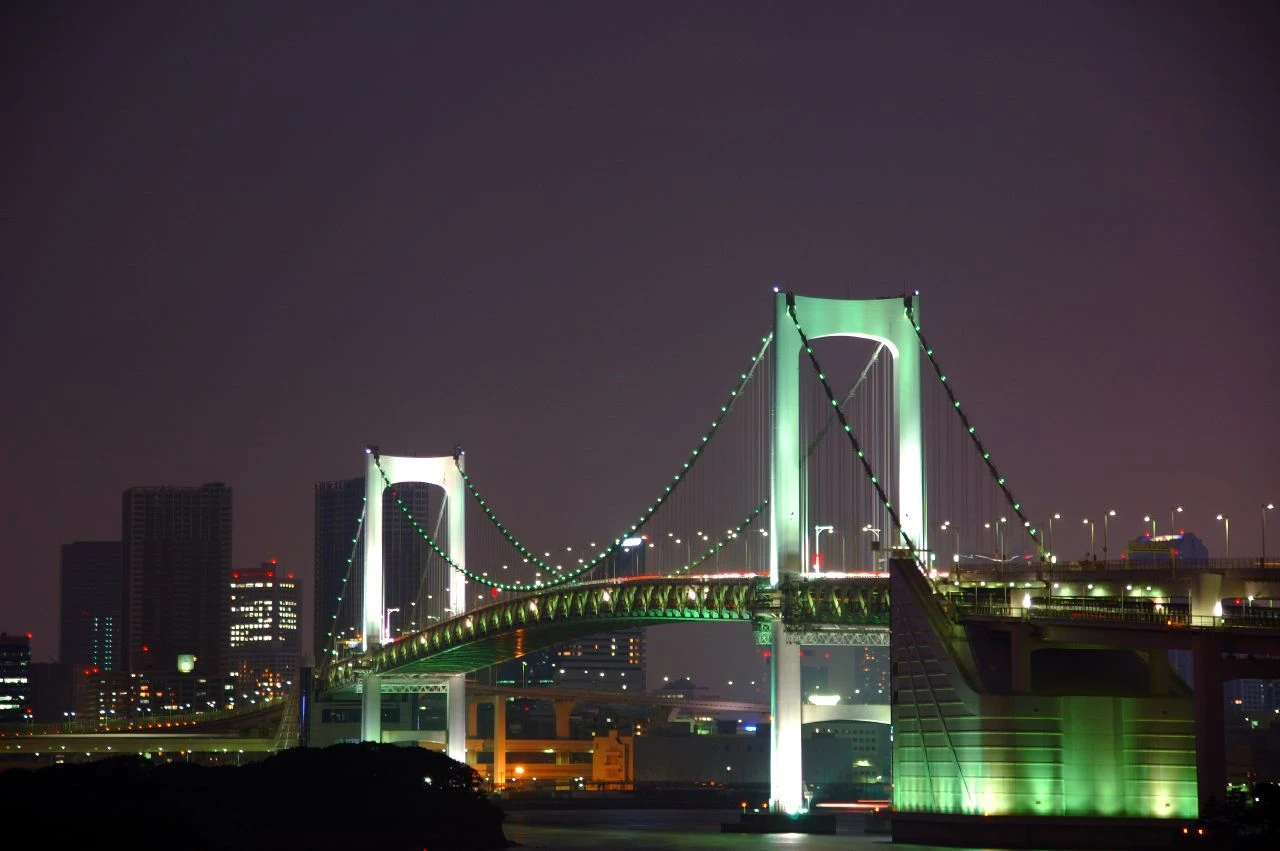 Rainbow Bridge at Night