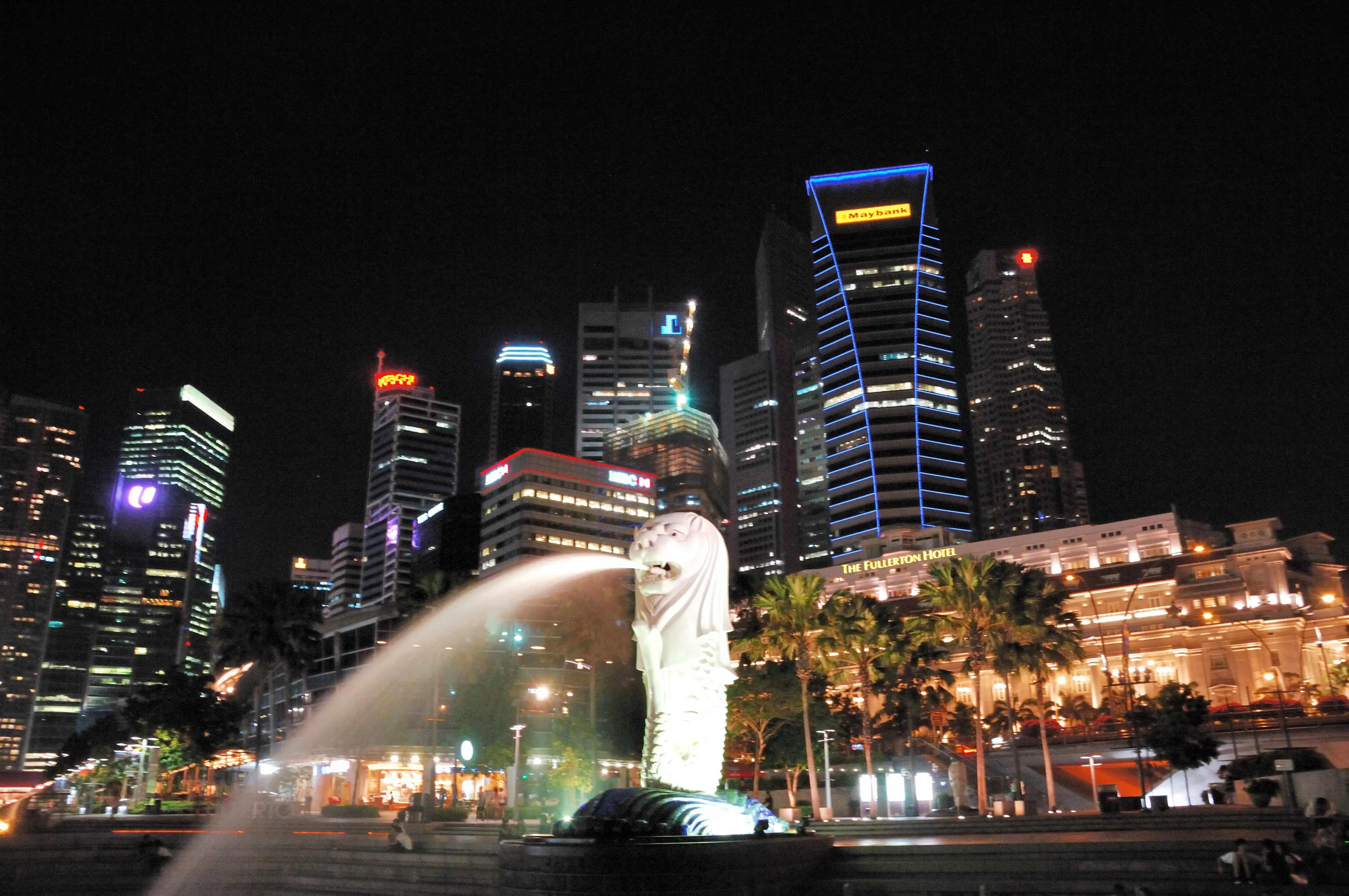 Merlion at Night