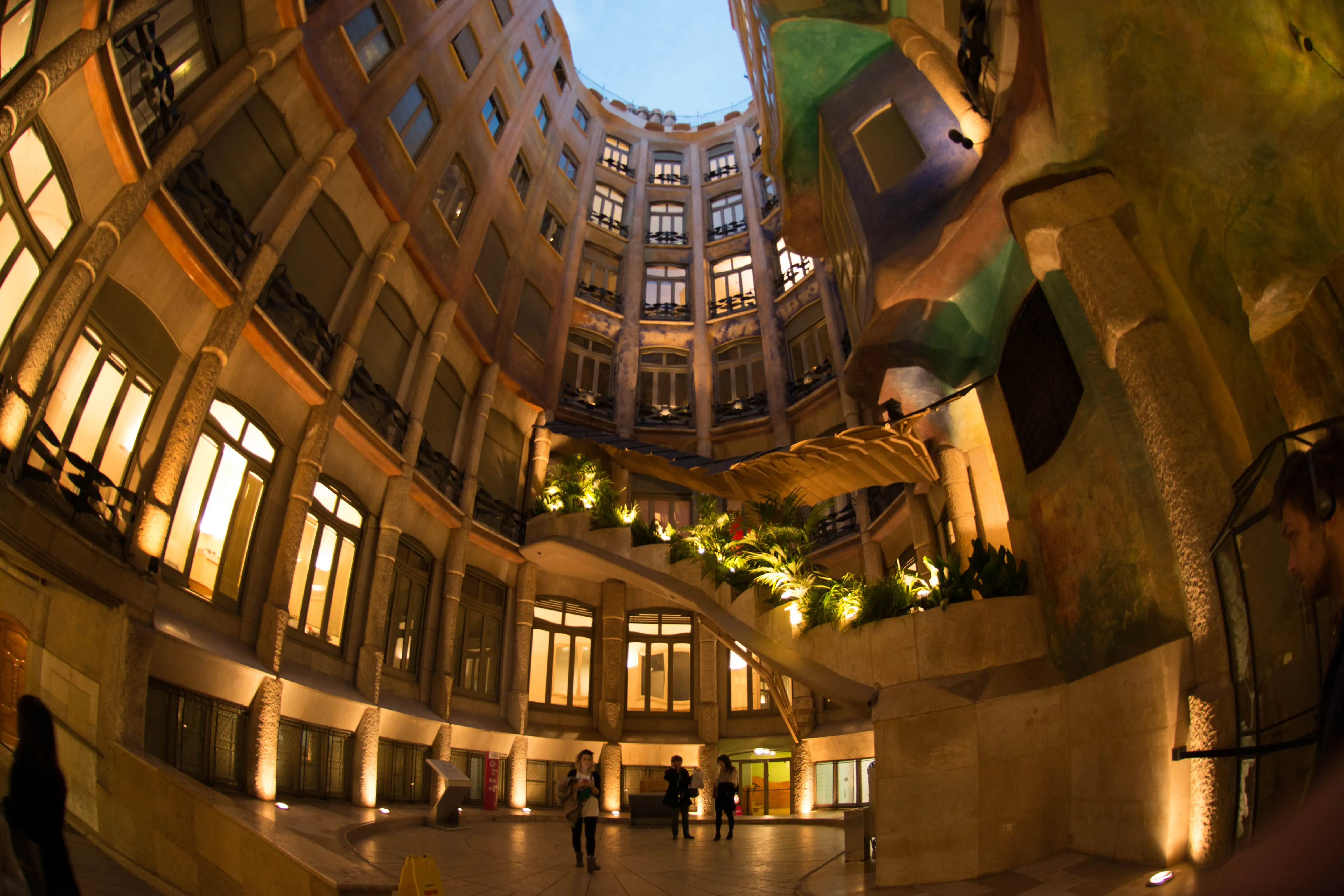 Casa Mila Courtyard from Below