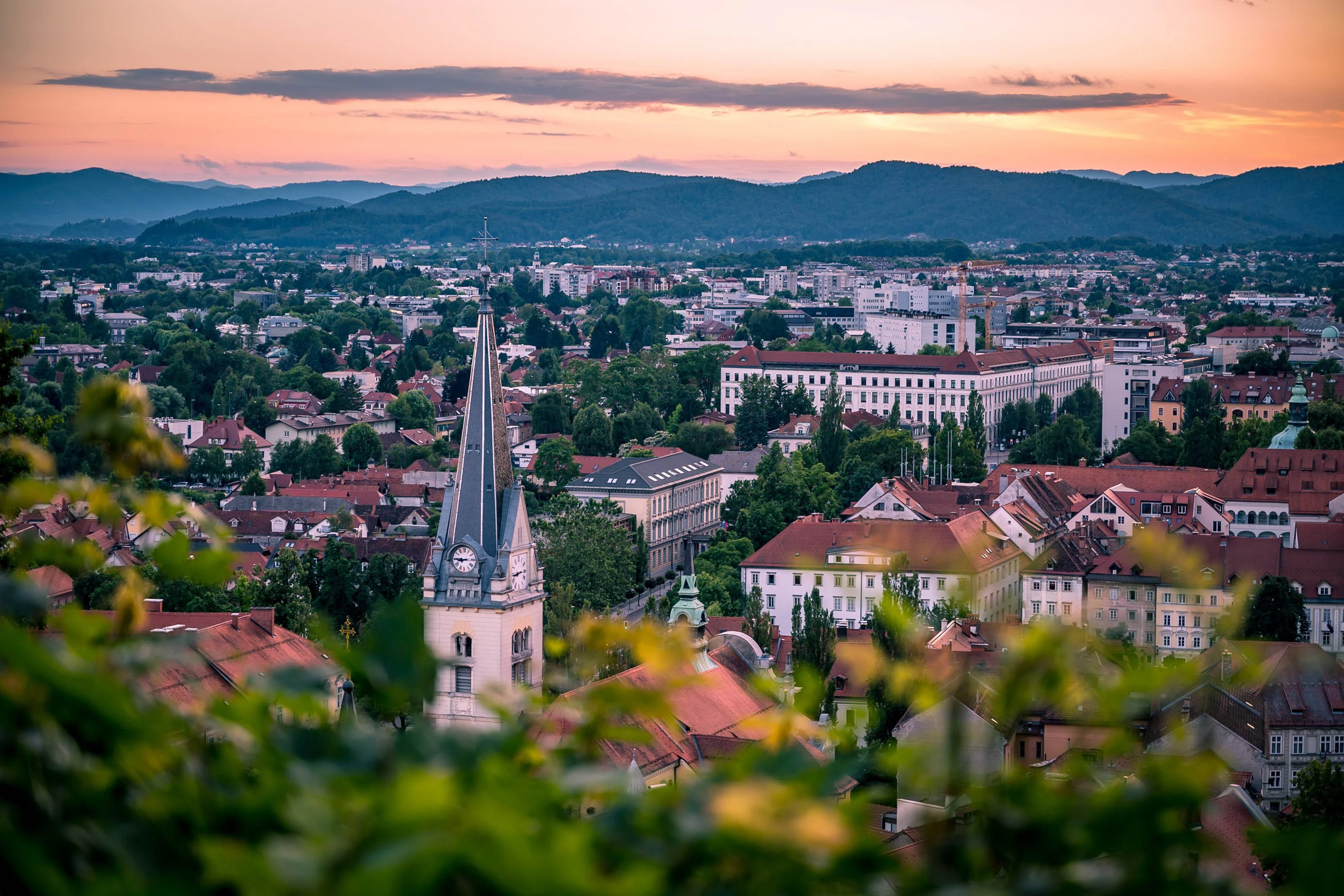 Ljubljana at Sunset