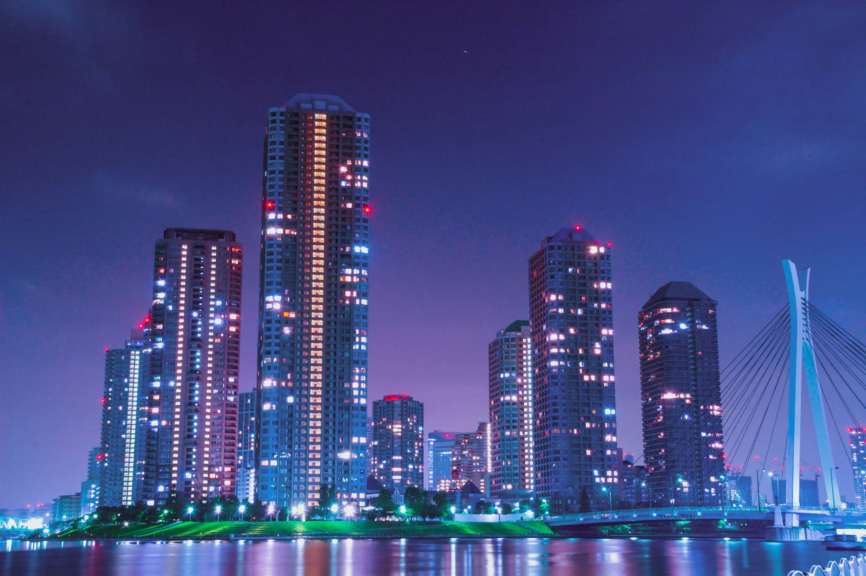 Tokyo Waterfront Skyline at Twilight