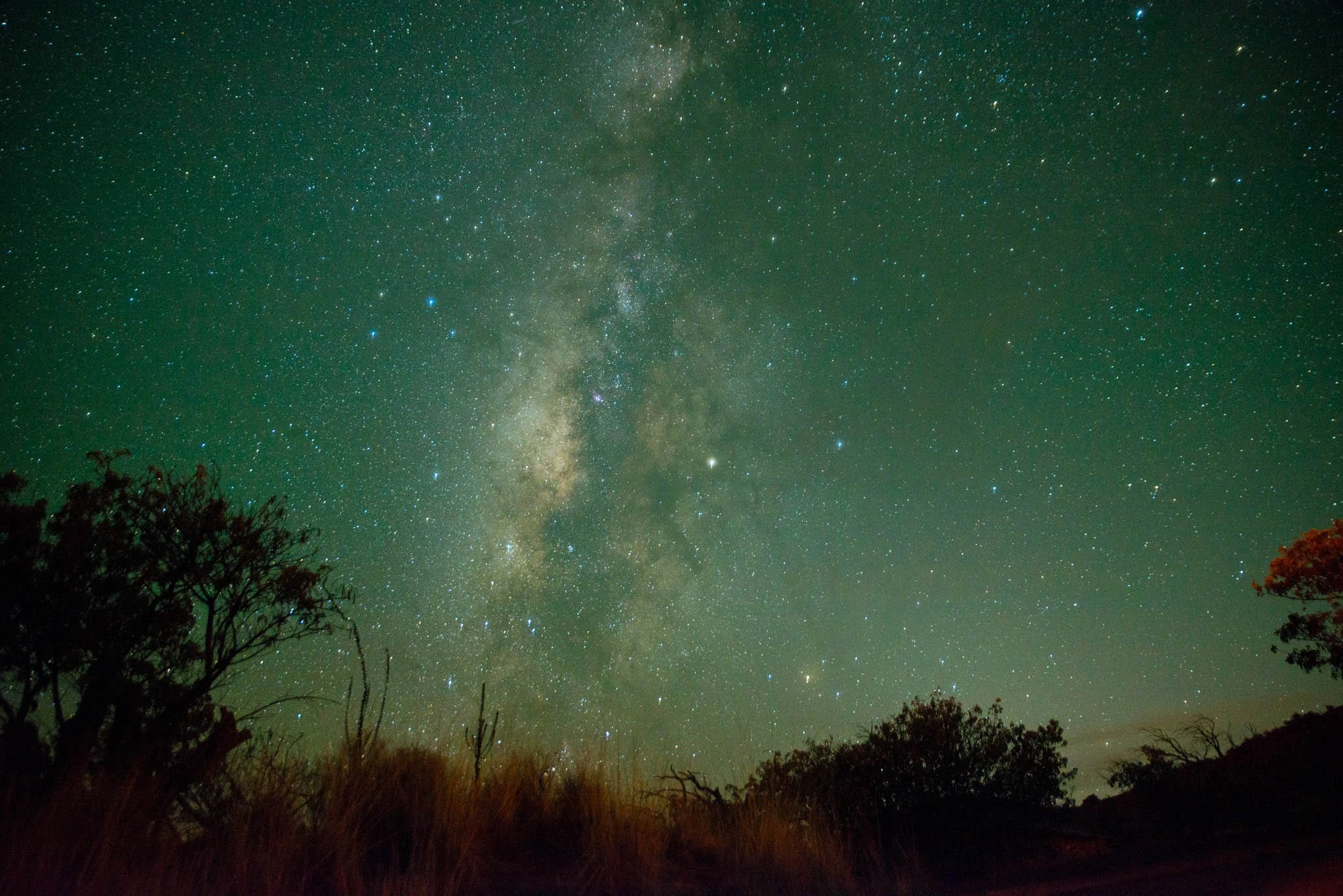 Milky Way Rising Over Hawaiian Landscape