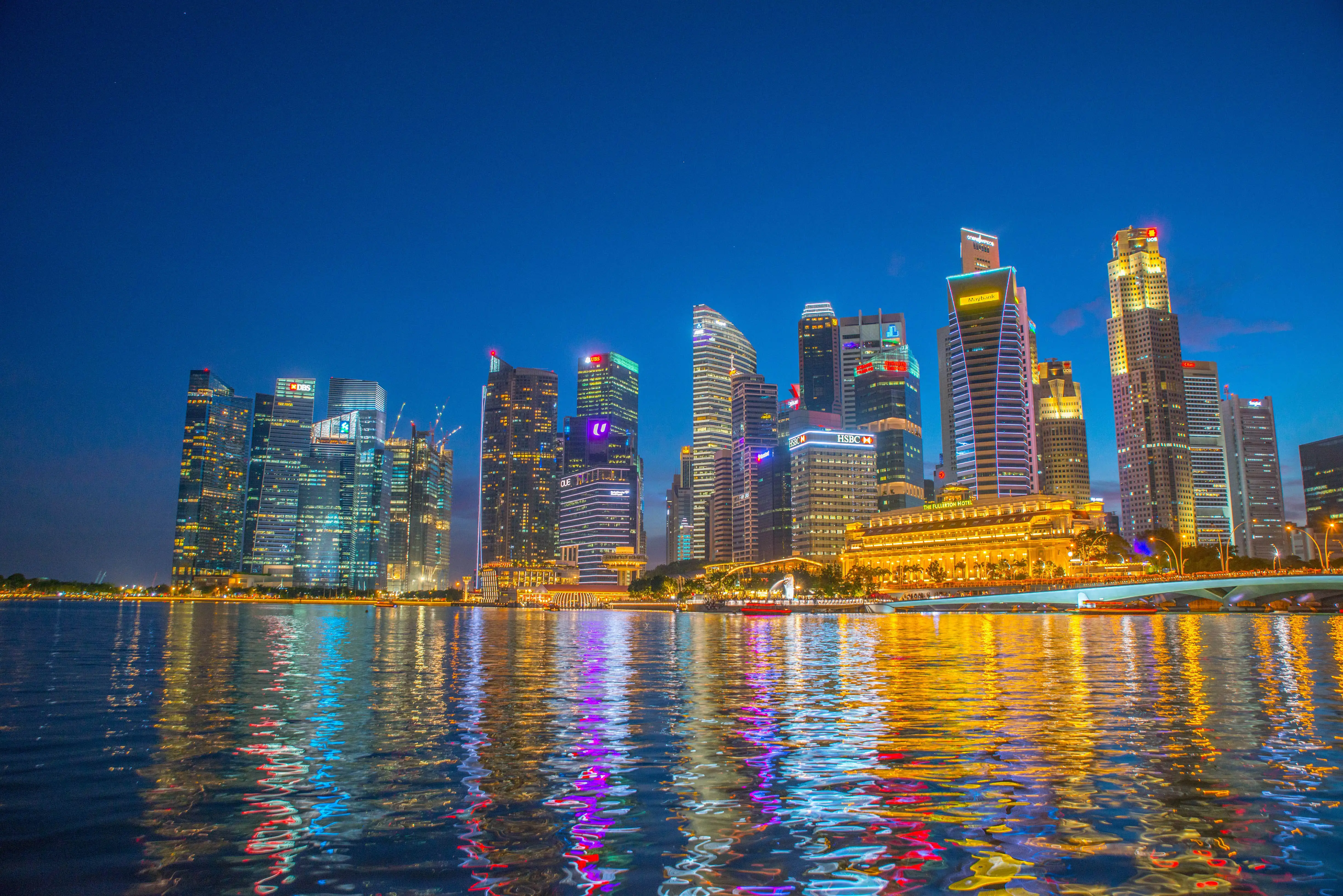 Singapore Skyline at Night