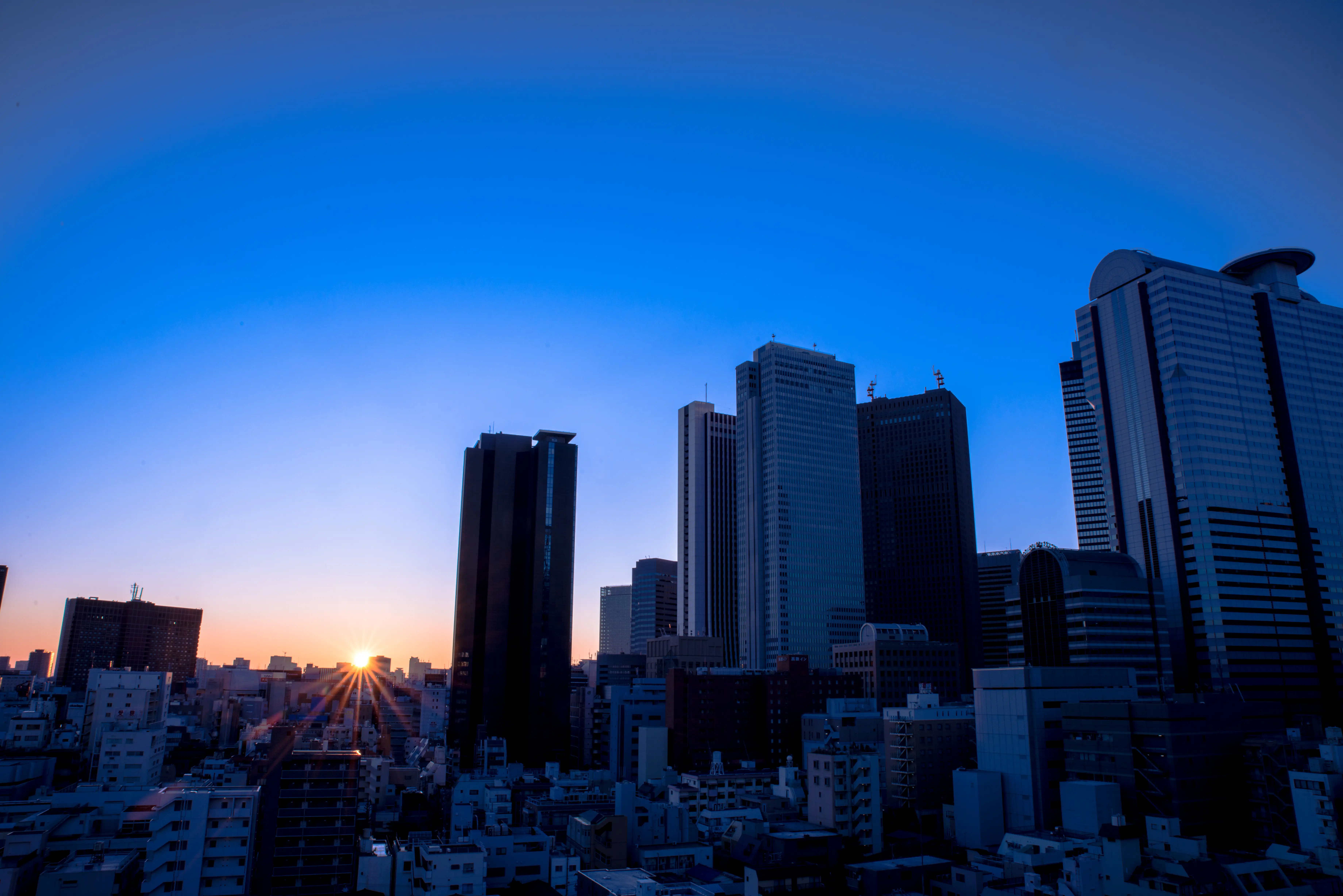 Tokyo Sunrise with Sunburst